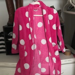 Pink & White dot robe